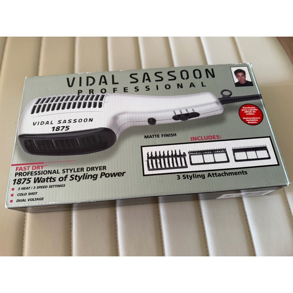 VIDAL SASSOON Professional Styler Hair Dryer Silver Model VS540 1875W